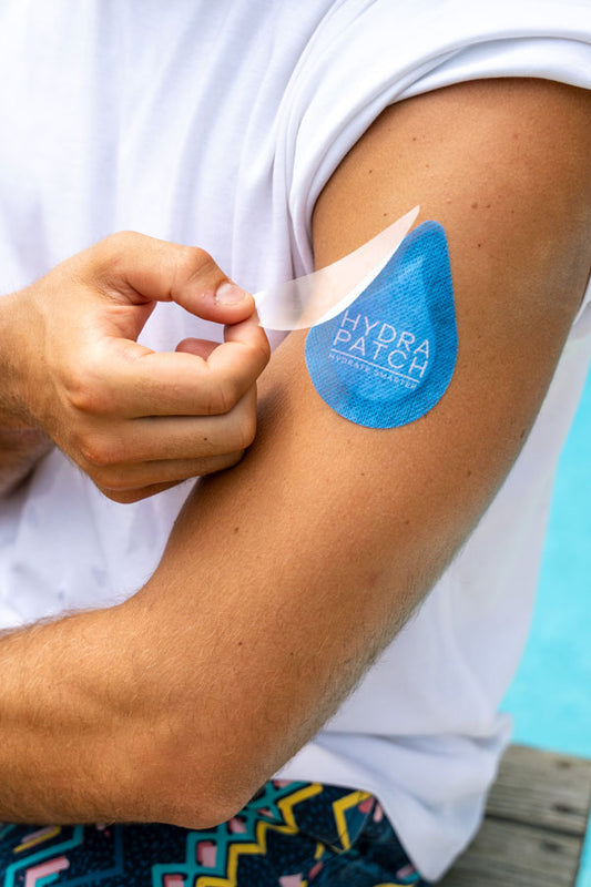 HydraPatch® being applied to upper arm