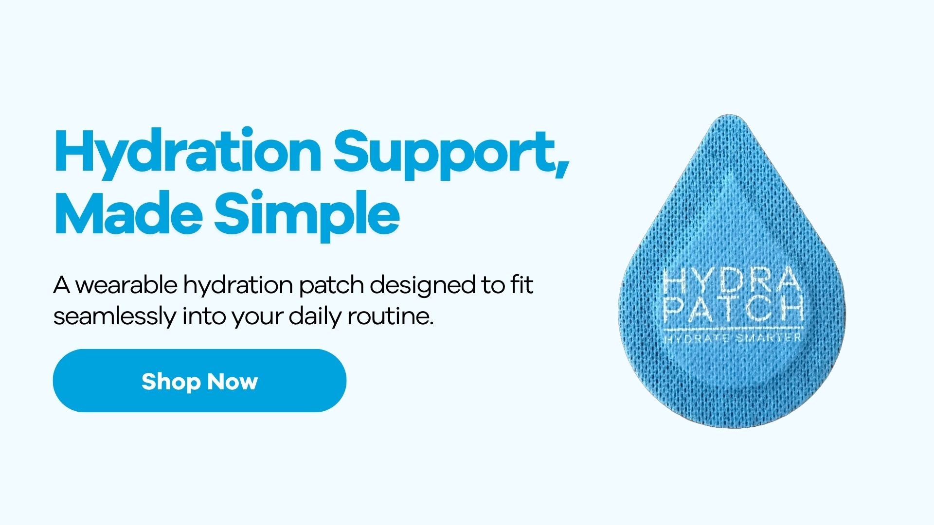 Hydration Patch with Hydration Support Made Simple text